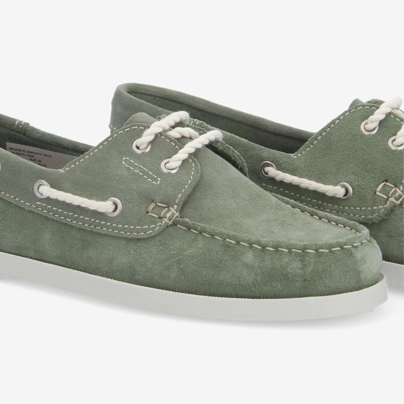 SHORE BOAT M - SUEDE - GREEN